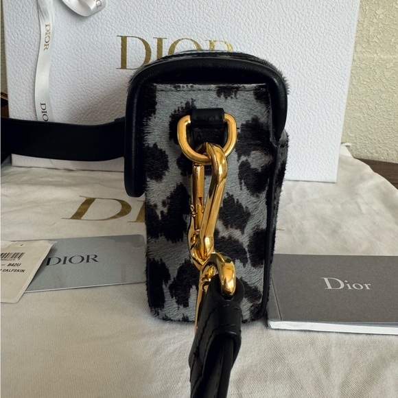 ❌SOLD❌DIOR 30 Montaigne Grey Mizza Pony Hair Calfskin Leather Box Bag - Picture 10 of 13